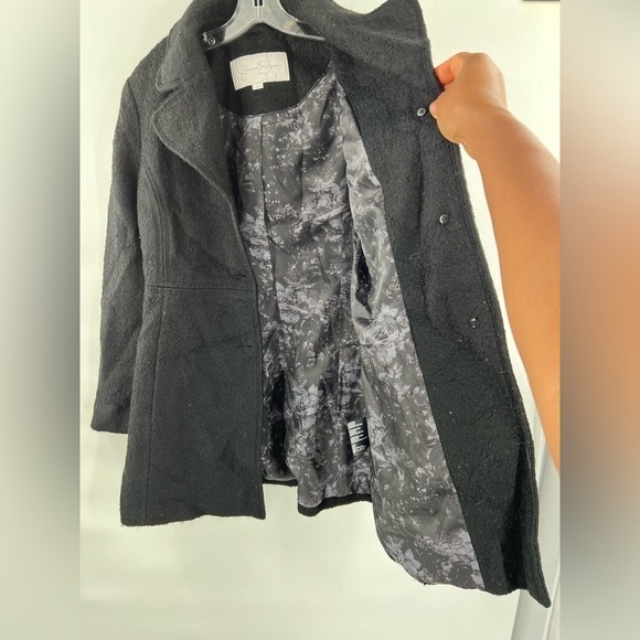 Jessica Simpson black wool blend coat size M - Picture 8 of 9